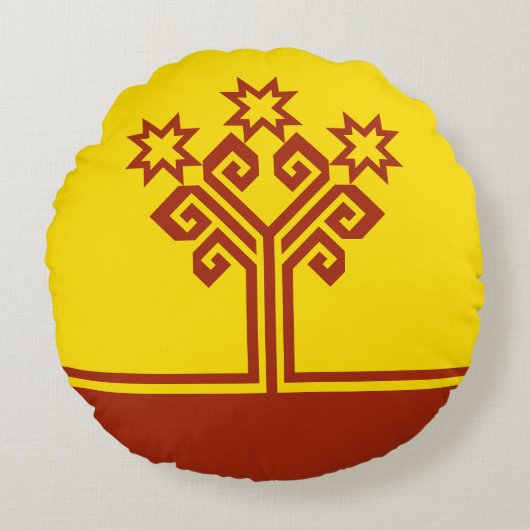 チュバシア国旗 ラウンドクッション (正面)