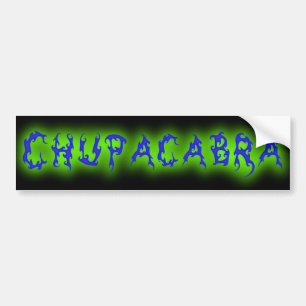 チュパカブラの文字 バンパーステッカー
