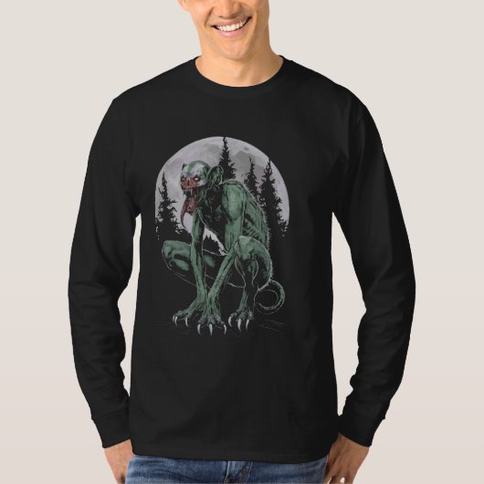 チュパカブラ伝説的な生き物神話的な獣の地下聖堂 Tシャツ (正面)