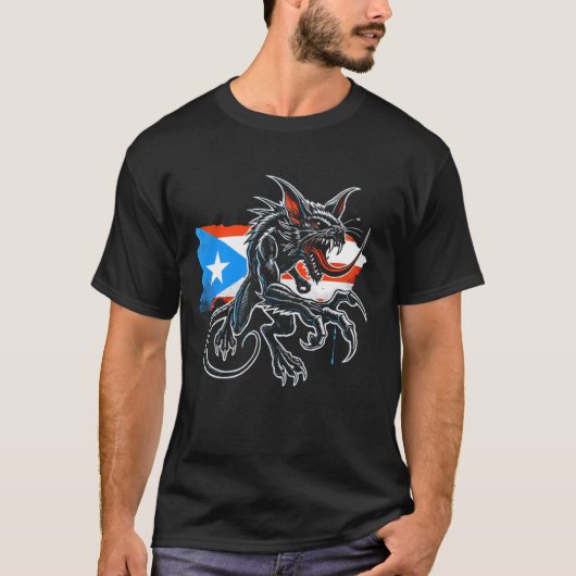 チュパカブラ伝説的な生き物神話的な獣の地下聖堂 Tシャツ (正面)