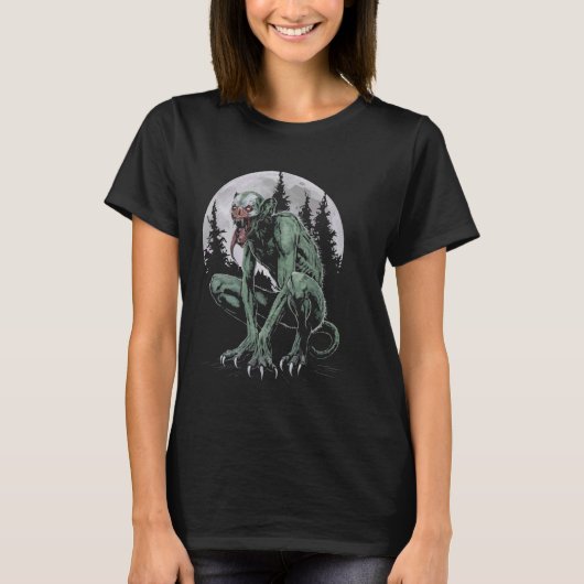 チュパカブラ伝説的な生き物神話的な獣の地下聖堂 Tシャツ (正面)