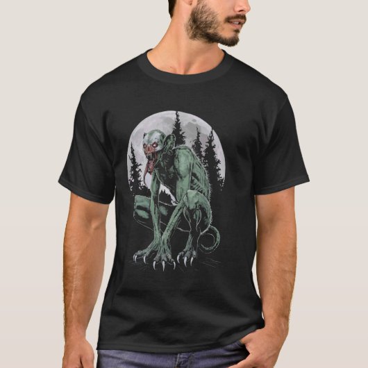 チュパカブラ伝説的な生き物神話的な獣の地下聖堂 Tシャツ (正面)