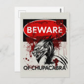 チュパカブラ徴候に注意する ポストカード (正面/裏面)