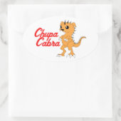 チュパカブラ 楕円形シール (バッグ)