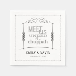 チュパユダヤ人のナプキ結婚ンスの下で スタンダードカクテルナプキン