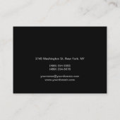 チュビーアーティストグレイ白黒名刺 名刺 (裏面)