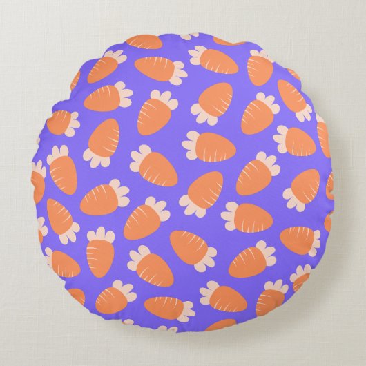 チュビーキャロツラベンダー ラウンドクッション (正面)