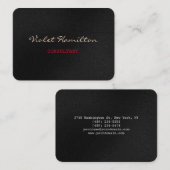 チュビースタイリッシュスクリプトトレンディープロフェッショナルグレーレッド 名刺 (正面/裏面)