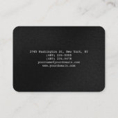 チュビースタイリッシュスクリプトトレンディープロフェッショナルグレーレッド 名刺 (裏面)