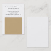 チュビートレンディーベージュホワイトシックな名刺 名刺 (正面/裏面)