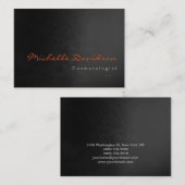 チュビートレンディー美容師グユニークレーブラック 名刺 (正面/裏面)