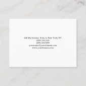 チュビープレーントレンディーホワイトプロフェッショナルクリエイティブ 名刺 (裏面)