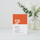 チュビーモノグラムオレンジホワイトプロフェッショナル 名刺 (スタンド正面)