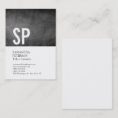 チュビーモノグラムチャックボードホワイトプロフェッショナル 名刺 (正面/裏面)