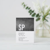 チュビーモノグラムチャックボードホワイトプロフェッショナル 名刺 (スタンド正面)