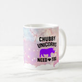 チュビーユニコーンMug Rhinno コーヒーマグカップ (正面右)