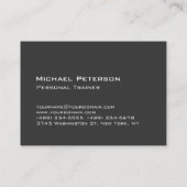 チュビーユニークフィットネストレーナーモダン名刺 名刺 (裏面)