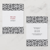 チュビー白黒クラシカル華美プロフェッショナル 名刺 (正面/裏面)