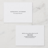 チュビー白黒プロフェッショナルミニマルスタイル 名刺 (正面/裏面)