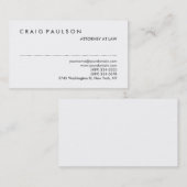 チュビー白黒弁護士名刺 名刺 (正面/裏面)