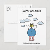 チュビー笑わされるエンジェルユーモアハッピーホリデーズX-Mas ポストカード (正面/裏面)