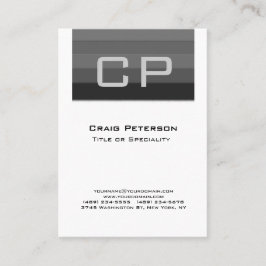 チュビー縦型白黒モノグラム名刺 名刺