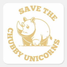 チュビ救ーUnicorns – サイおもしろいノセロス引用文 スクエアシール
