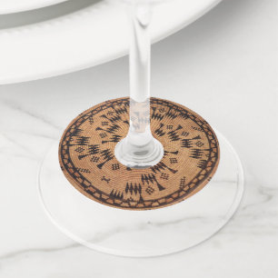 チュマシュ先住民アメリカンアート ワイングラスタグ