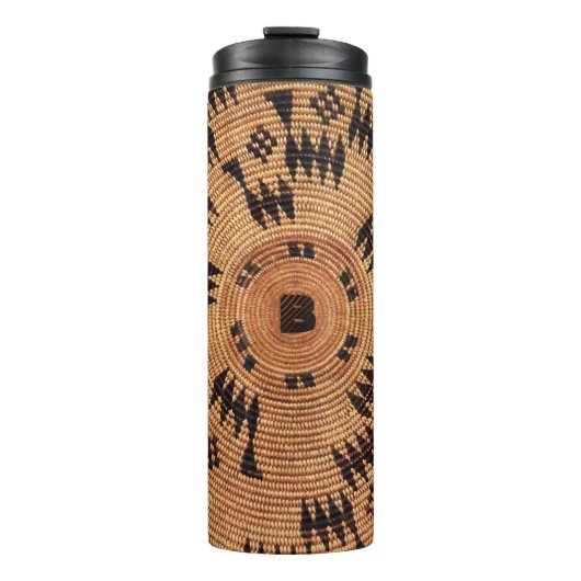 チュマッシュバスケットアート(アウトイニシャル付) タンブラー (正面)