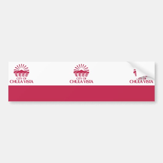 チュラビスタ州旗（カリフォルニア州） バンパーステッカー (正面)