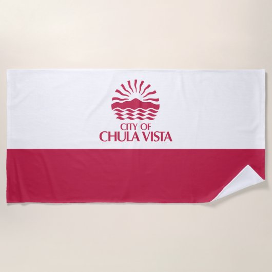 チュラビスタ州旗（カリフォルニア州） ビーチタオル (正面)