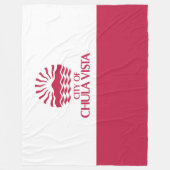 チュラビスタ州旗（カリフォルニア州） フリースブランケット (正面)