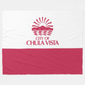 チュラビスタ州旗（カリフォルニア州） フリースブランケット (正面(横))