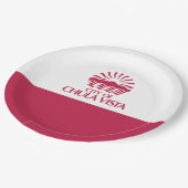 チュラビスタ州旗（カリフォルニア州） ペーパープレート (アングル)