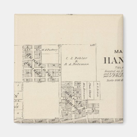 チュラーレ郡ハンフォード マグネット (正面)