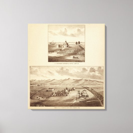 チュラーレCo牧場、駅 キャンバスプリント (正面)