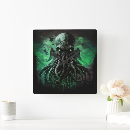 チュルぶら下がったフの時計 スクエア壁時計 (ホーム)