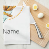 チュロスナックヴィンテージデザートレトロ通り食品 キッチンタオル (四つ折り)