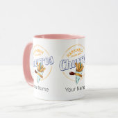 チュロスナックヴィンテージデザートレトロ通り食品 マグカップ (正面左)