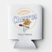 チュロスナックヴィンテージデザートレトロ通り食品 缶クーラー (裏面)