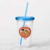 チュロ漫画イラストレーション アクリルタンブラー (裏面)