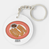 チュロ漫画イラストレーション キーホルダー (裏面)