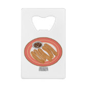 チュロ漫画イラストレーション クレジットカード栓抜き (裏面)