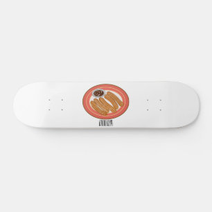 チュロ漫画イラストレーション スケートボード