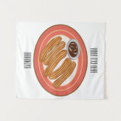 チュロ漫画イラストレーション タペストリー (正面(横))