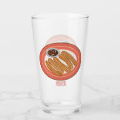 チュロ漫画イラストレーション タンブラーグラス (裏面)