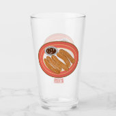 チュロ漫画イラストレーション タンブラーグラス (正面)