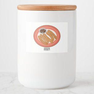 チュロ漫画イラストレーション フードラベル