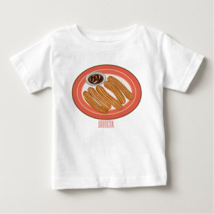 チュロ漫画イラストレーション ベビーTシャツ