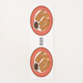 チュロ漫画イラストレーション ヨガマット (正面)